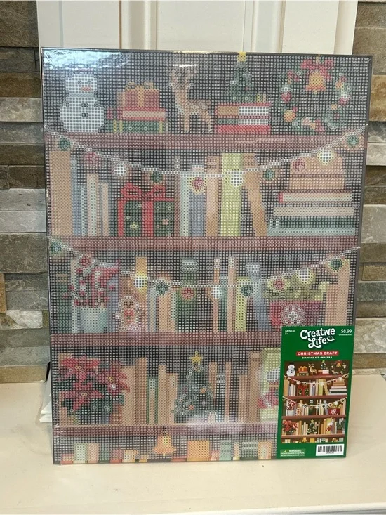 Viral Hobby Lobby Christmas Book Shelf Diamond Art Painting Canvas