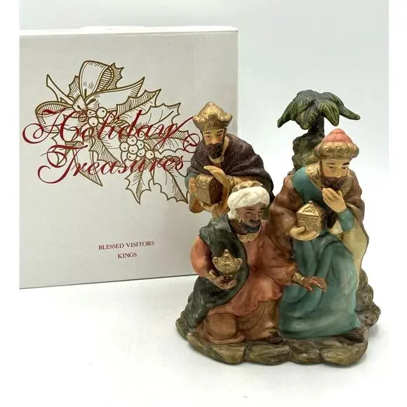 Avon Holiday Treasures Three Kings Nativity Figurine 2002 NIB