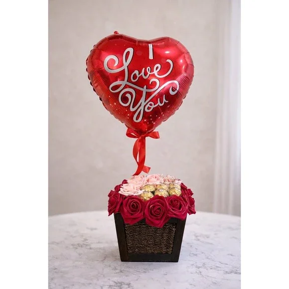 Arreglo Decorativo Artesanal con Ositos – Rosado y Crema