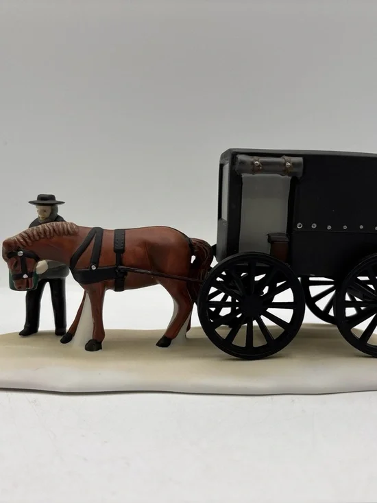 Department 56 1989 Vintage Heritage Village Collection Amish Buggy 59498 Retired
