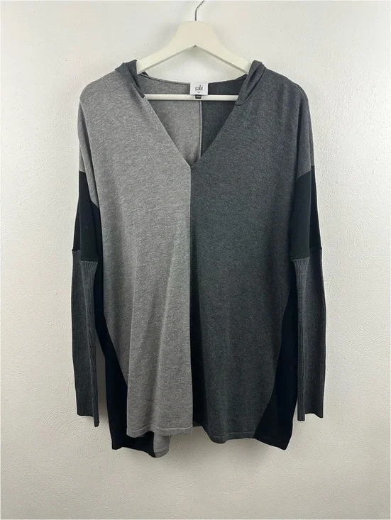 Cabi Dakots Poncho Hooded Pullover Sweater Size M
