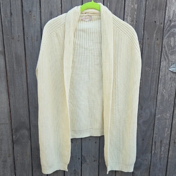 Free People Cream Knit Capa
