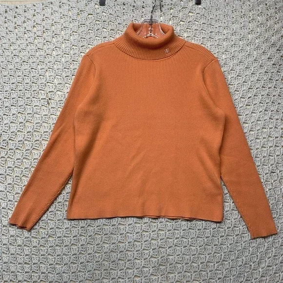 Vintage LRL Lauren Ralph Lauren Turtleneck Sweater‎ Women's P/L Orange Pullover