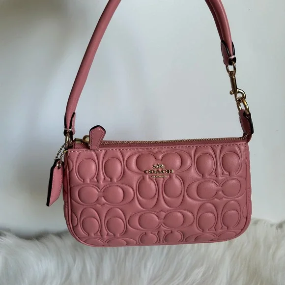 Coach Nolita 19 Pink‎ Quilted Leather Shoulder Bag Excellent