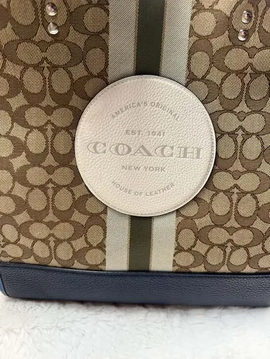 Coach Dempsey Tote 40 in Signature Jacquard with Stripe and Coach Patch