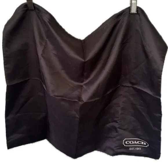 Authentic Coach Brown Silky Satin Large Drawstring Handbag Dust Cover Duster