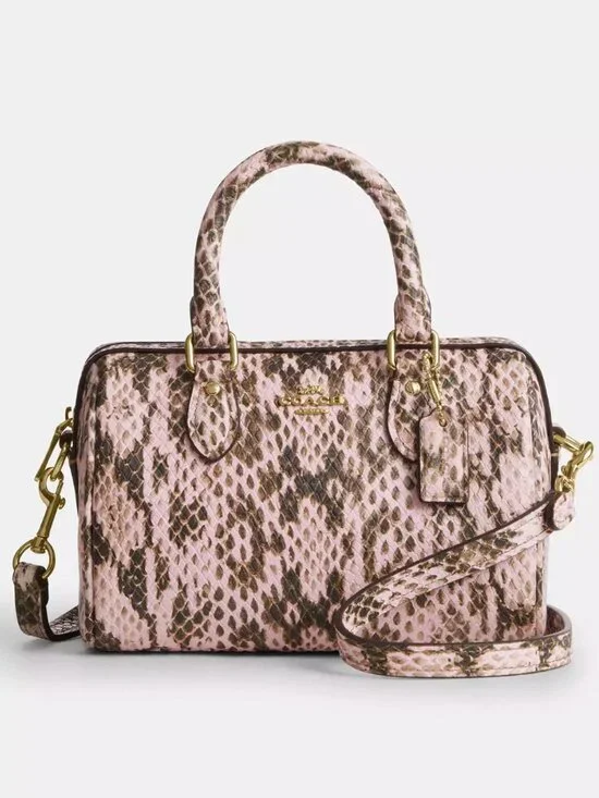 Coach CDY32 Mini Rowan Crossbody Bag in Snake Embossed Leather *SEALED*