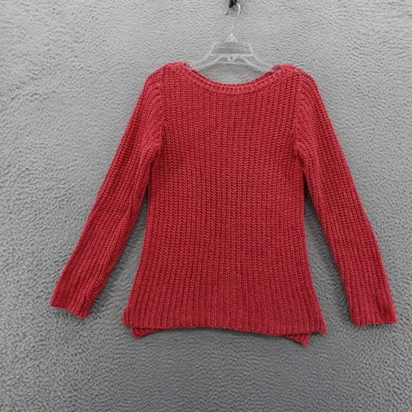 Ralph Lauren Jeans Co‎ Cable Knit Sweater Size Medium Coral Red Womens