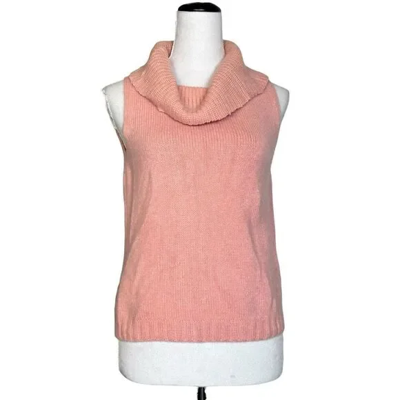 Cashmere Studio 100% Pure Cashmere Turtleneck Sweater No Size Pink Scotland Lux
