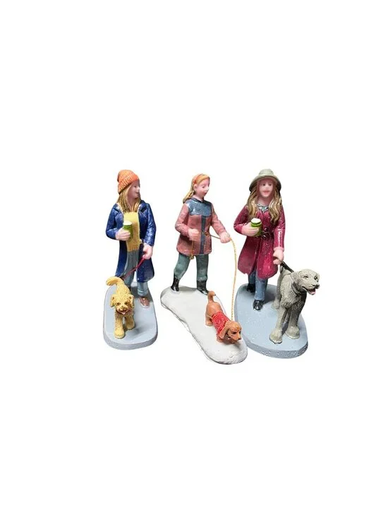 Lemax Village Collection Multi-Tasking Strolling With Pooch