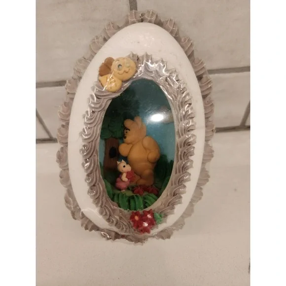 Vintage Sugar Easter Egg Diorama Decoration Winnie The Pooh & Piglet Chick‎ 5