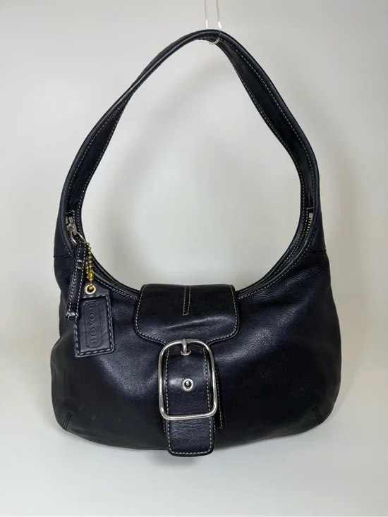 Coach 9282 Black Leather Soho Ergo Buckle Hobo Shoulder Bag Y2K
