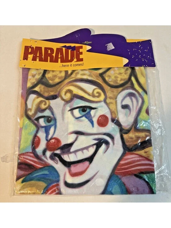 Mardi Gras Jester Clown Flag seasonal flag, Mardi Gras Flag unopened see desc