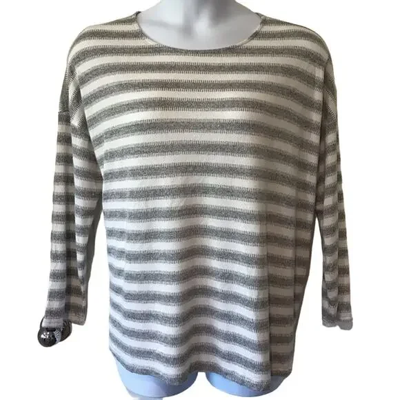 Ava & Viv Lightweight Striped Sweater sz 1X