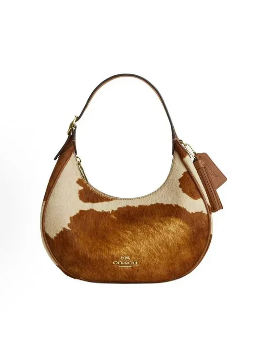 coach Emily Shoulder Bag In Haircalf With Cow Print cdx23