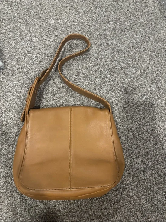 Coach Leather Crossbody Bag in Tan