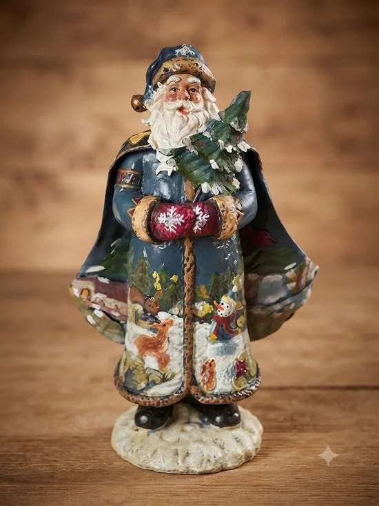 Vintage 2001 Holiday Elegance MSI Irving hand-painted Santa figure