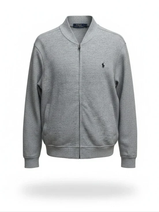 Polo by Ralph Lauren Light Grey Zip-Up Sweater Jacket