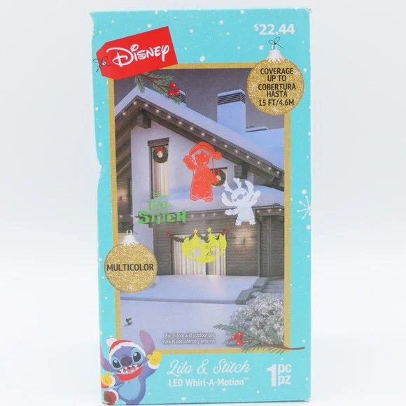 Gemmy Disney Lilo & Stitch LED Whirl-A-Motion Multicolor Light Show Projector