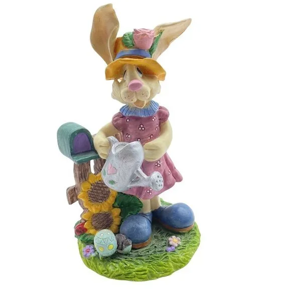 Eckerd Easter‎ Bunny Resin Figurine Y2K Spring Garden Decor 5