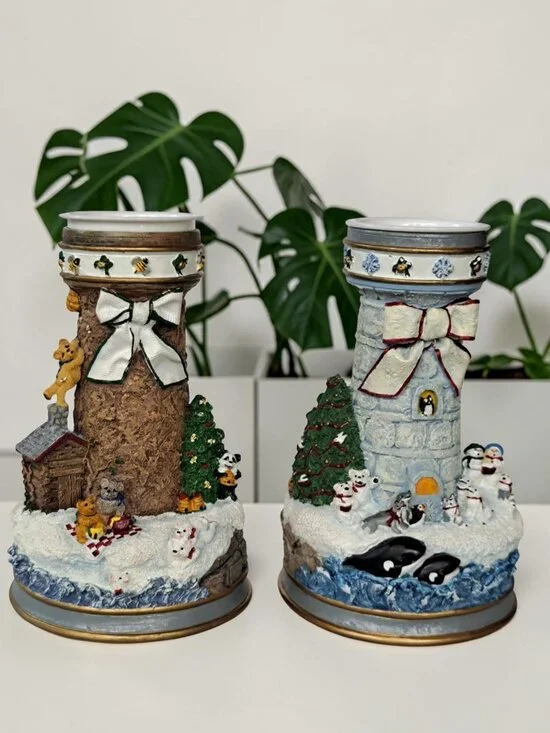 Danbury Mint Candlesticks set of Two in box NEW