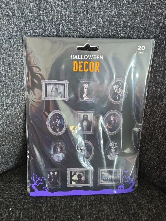 NIP Halloween Wall Decals Decor 20 Miniature Spooky Framed Pictures