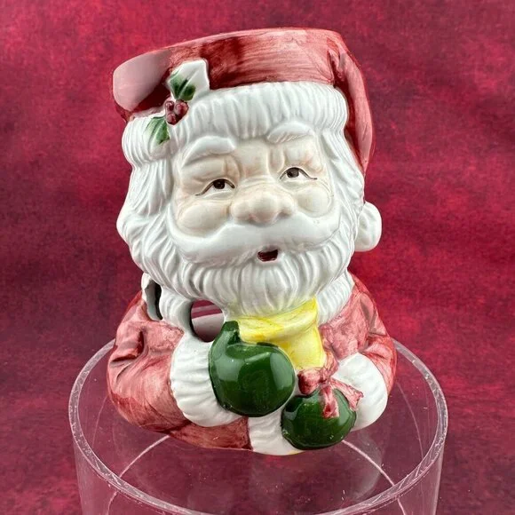 SANTA POTPOURRI, HAND PAINED CERAMIC FIGURINE w/ BOX, 5