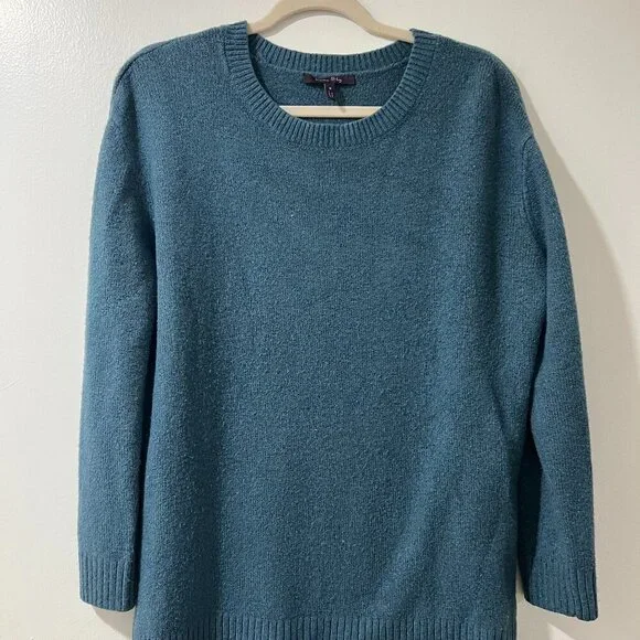 💙 Olivia Sky Teal Knit Sweater – Size M