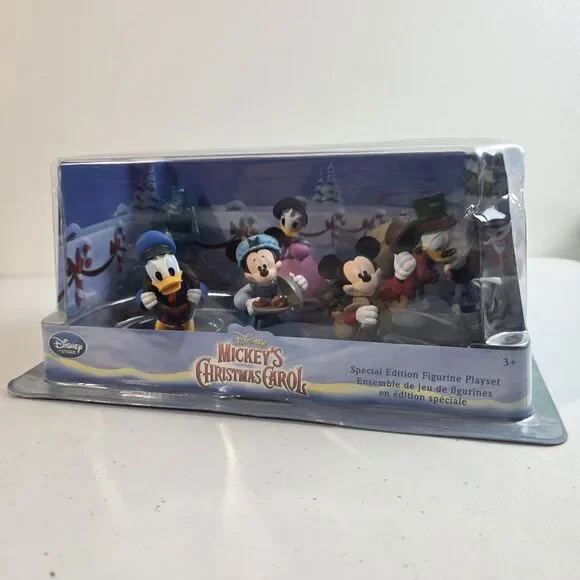 Official Disney Mickey's Christmas Carol Figurine Playset New In Box Special Ed