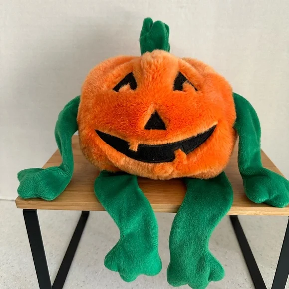 COPY - Vintage Halloween TY Plush Pumpkin jacko’lantern Beanie Buddies Collecti…