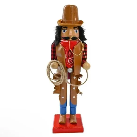 Cowboy Nutcracker 15” Western Figure Womens Boys Christmas Home Decor New