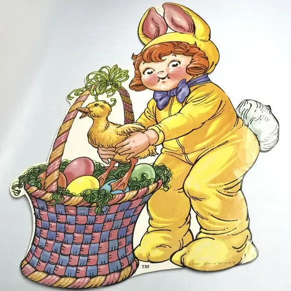 Campbells Soup Advertising Poster Litho Easter Bunny‎ Die Cut 20