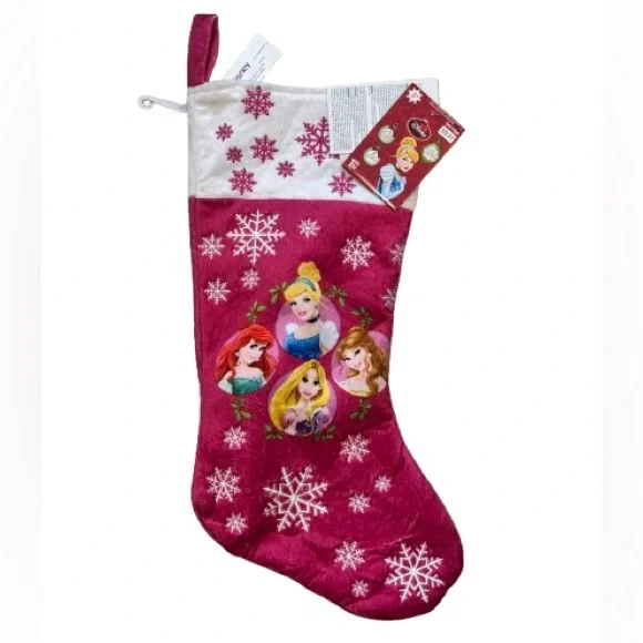 5 for $30 NWT! Disney Princess Pink Holiday Musical Stocking