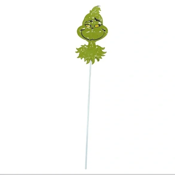 Dr. Seuss Grinch Metal Yard Stake Holiday Decor Christmas Green