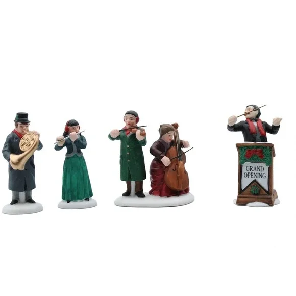 DEPT 56 HERITAGE VILLAGE COLLECTION CHAMBER ORCHESTRA - SET OF‎ 4 - RETIRED
