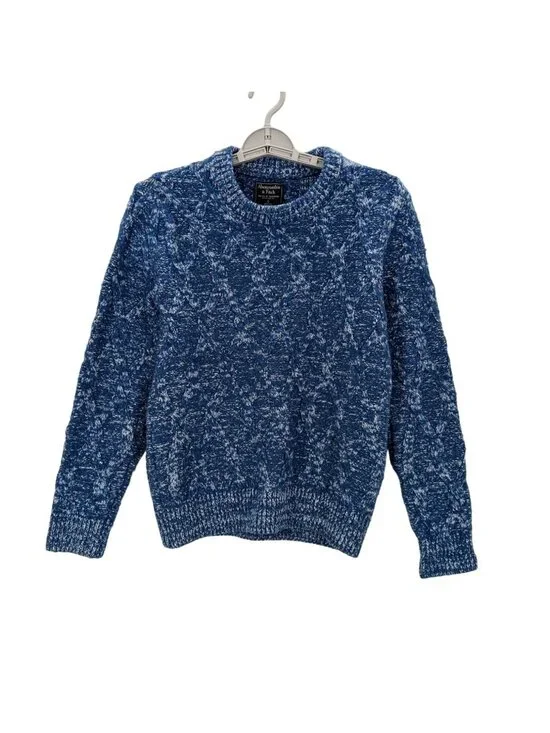 Abercrombie & Fitch Cable Knit Crewneck Sweater Textured Academia Preppy Small