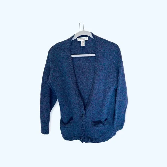 Cambridge Dry Goods 100% Wool Cardigan Sweater‎ Small Vintage Colorful Knit