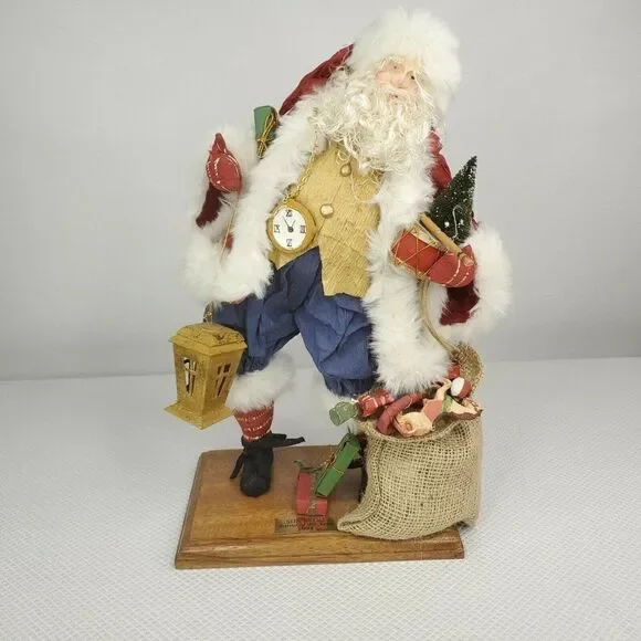 Vintage 90s Silvestri Santa of the Year Father Christmas Wooden Base 15