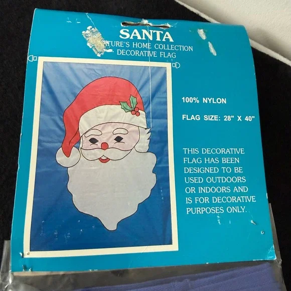 Santa Christmas House‎ Flag 28x40 Nylon Holiday Outdoor Decorative