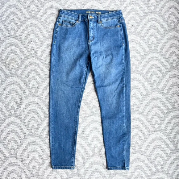 MICHAEL KORS High Rise Skinny Fit Blue Denim Jeans 4