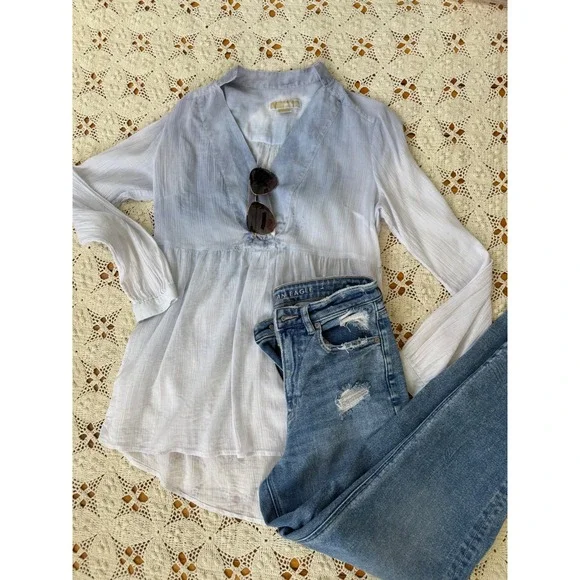 Michael Kors Bohemian Tie Dye Crinkle Chiffon‎ Tunic Sz 8