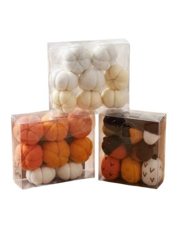 NEW Hobby Lobby Fall Felt Fillers Set (3 Packs) Pumpkin & Acorn Bowl Filler