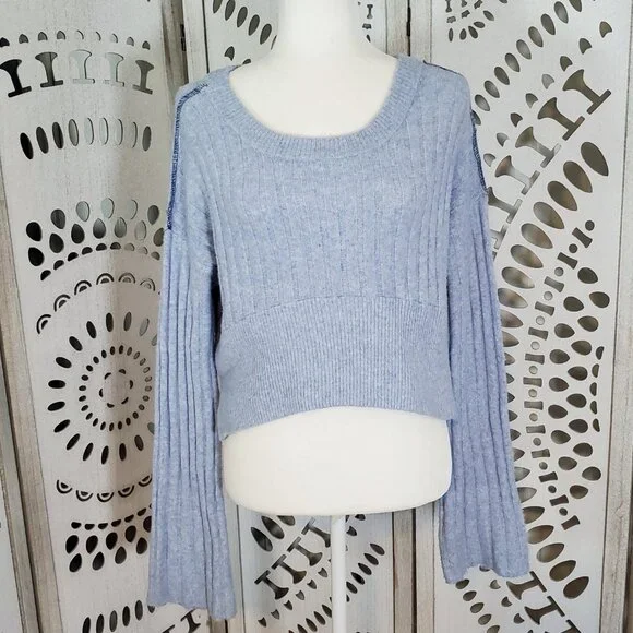Urban Outfitters Bell Sleeve sweater Size S Light Blue