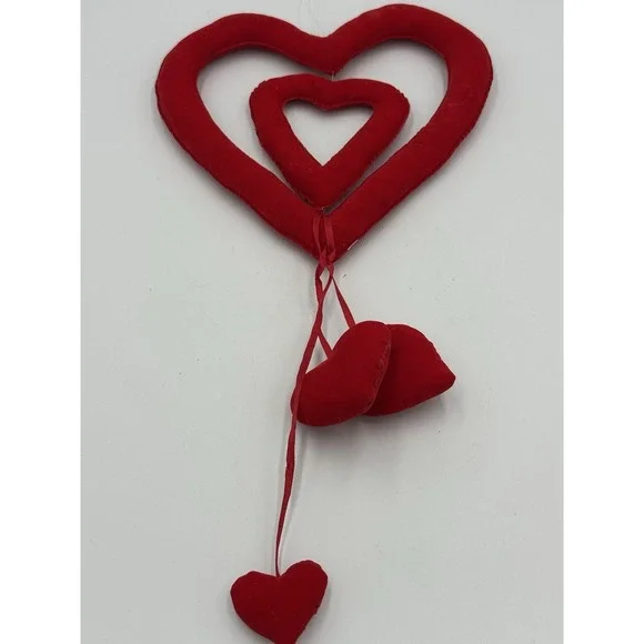Vintage Heart Within Heart Spinning Hanger Valentine Decoration