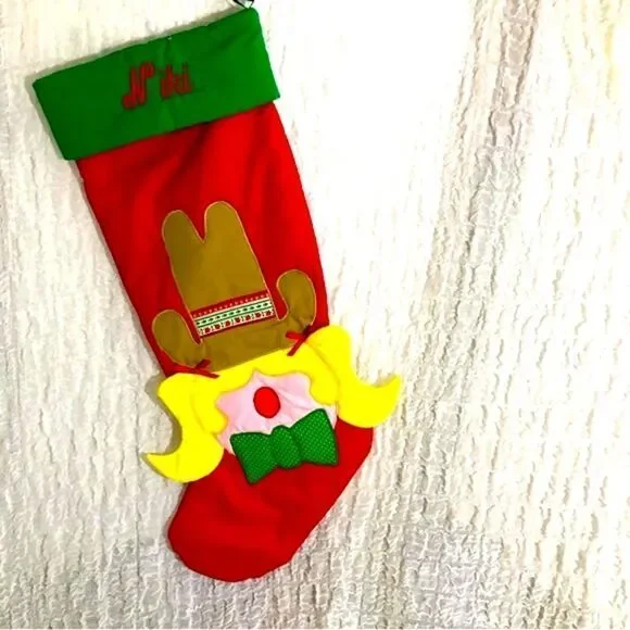 “Niki” Cowboy Girl Christmas Stocking