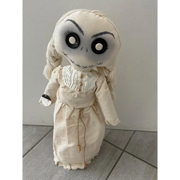 Debi Lilly Design Creepy Goth Standing Doll Halloween Decor Cream‎ Victorian