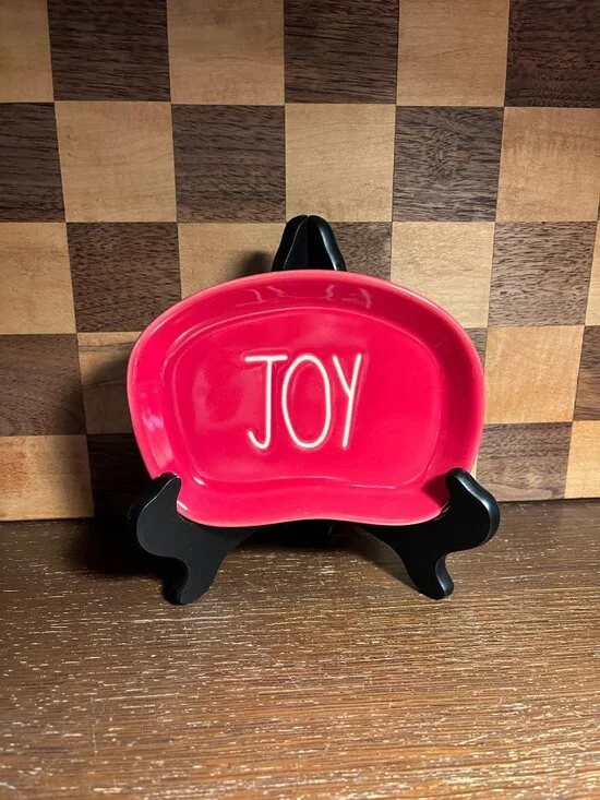 Rae Dunn Red Joy Soap Dish A566