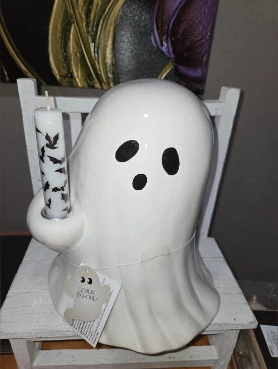 Goblin & Ghoul Candle Holding Ghost
