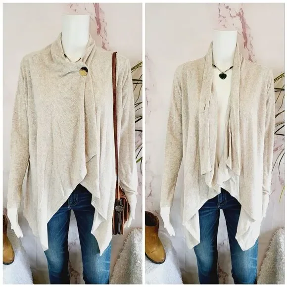 Bobeau convertible wrap super soft texture knit warm and cardigan