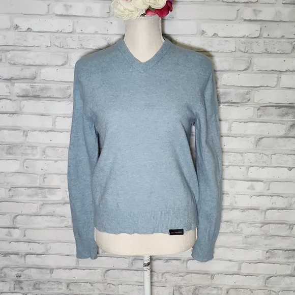 Vintage Abercrombie and Fitch Blue Lambs Wool 90s Pullover Sweater